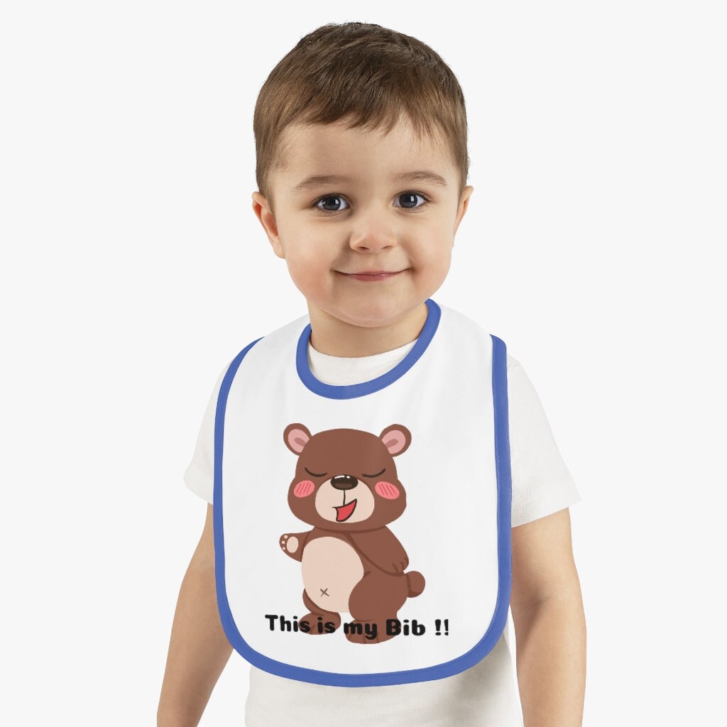 Das Ist Mein Bib_Baby Kontrast Trim Jersey Lätzchen, Schönes Geschenk Für Baby von CollazosDesign