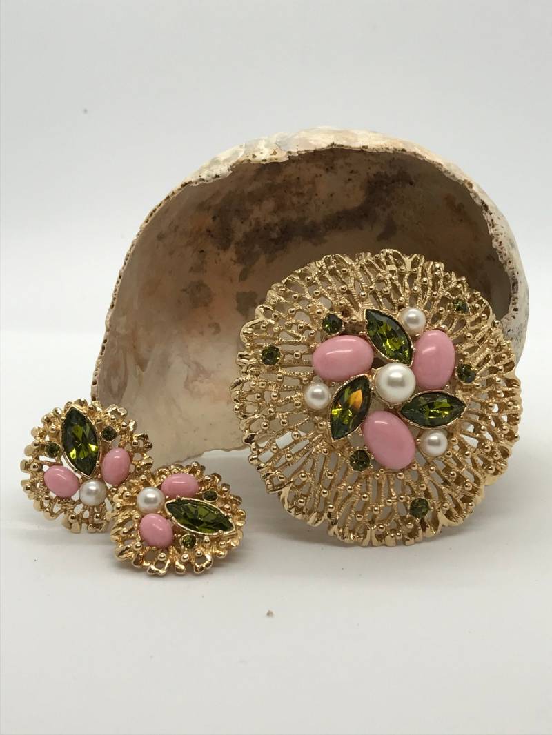 Vintage Sarah Coventry Brosche Und Ohrringe Set Vintage Sarah Coventry Brosche Und Ohrringe Set von CollectablesEmporium