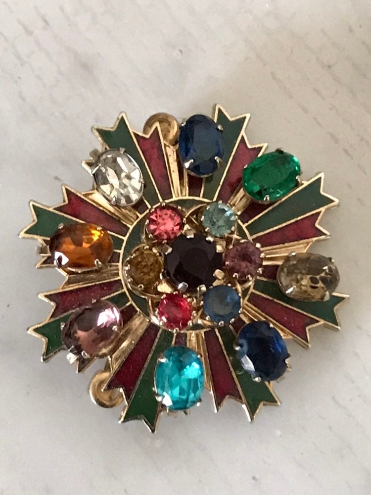 Vintage Strass Brosche von CollectablesEmporium