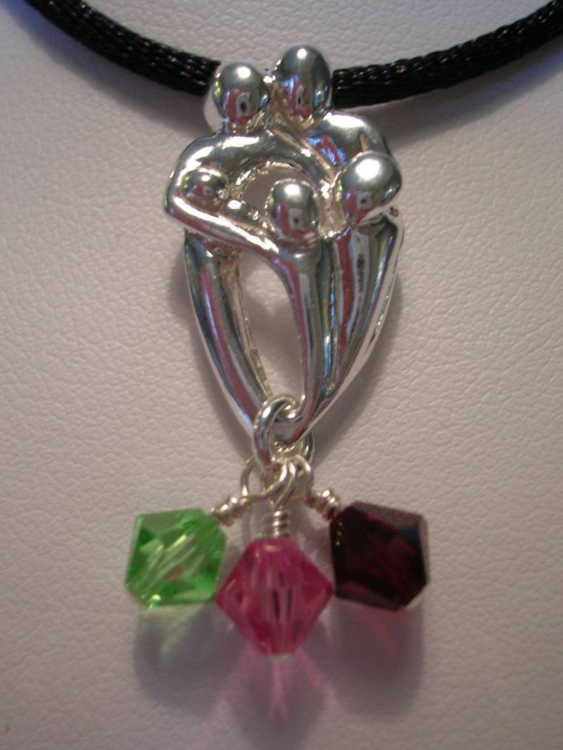 sterling Silber Mutter Anhänger - Drei Kinder sterling Silber Mutter Anhänger - Drei Kinder von CollectiblesByMTB