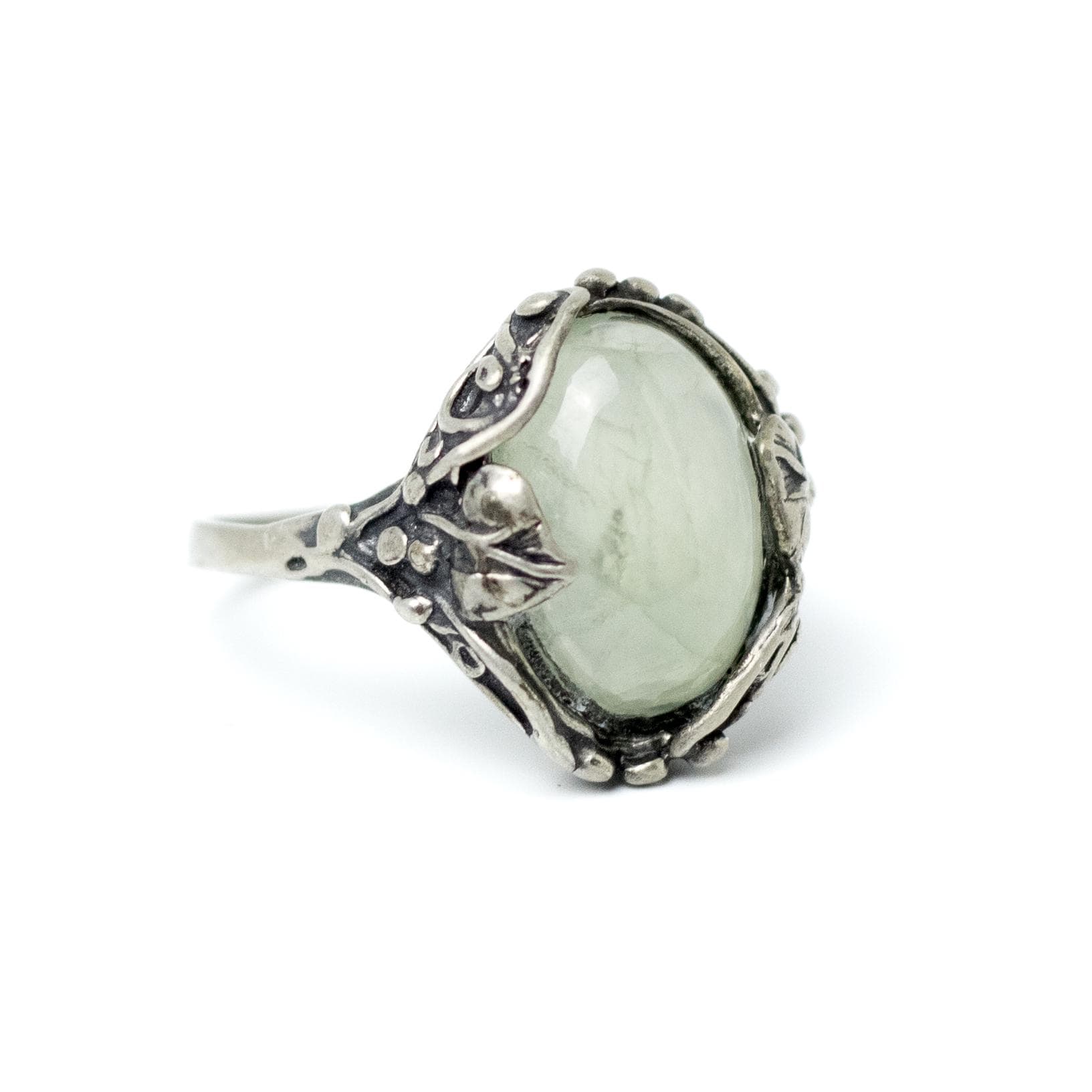 Vintage Jugendstil Silber Ring Mit Milchquarz Cabochon von CollectiblissVintage