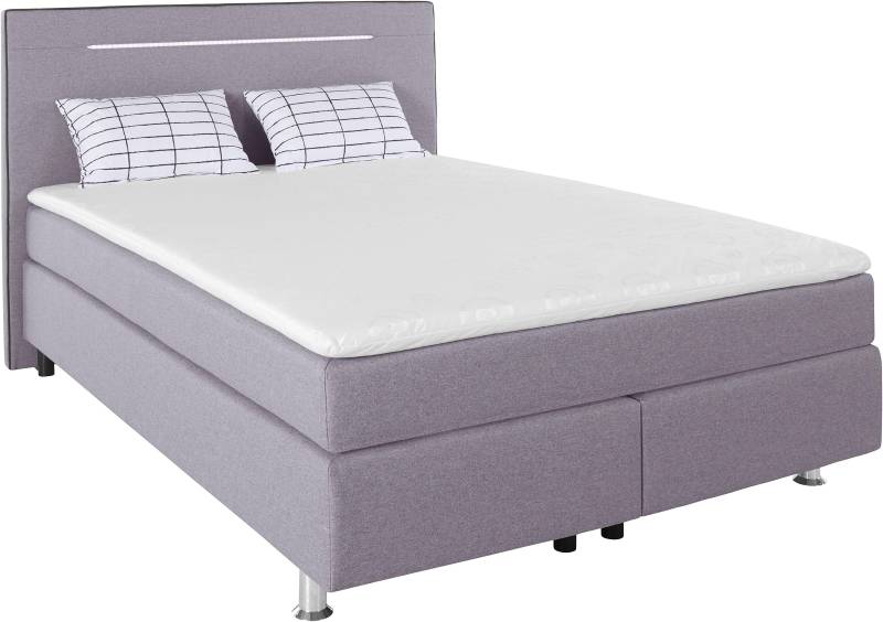 COLLECTION AB Boxspringbett "London, inklusive Topper und Kissen, mit LED-Beleuchtung" Boxspringbett erhältlich in 90cmx200cm, 140cmx200cm & 180cmx200cm von Collection Ab