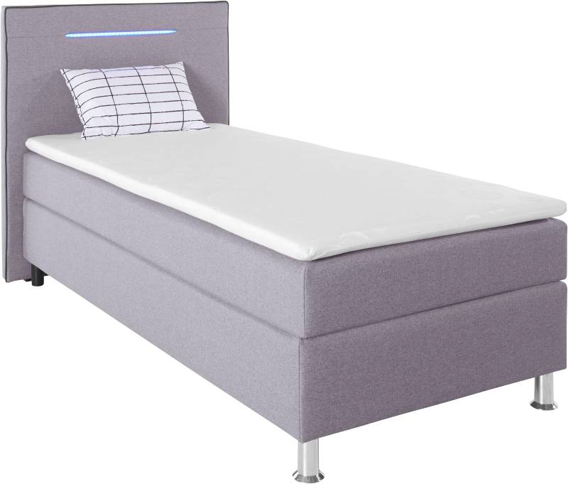 COLLECTION AB Boxspringbett "London, inklusive Topper und Kissen, mit LED-Beleuchtung" Boxspringbett erhältlich in 90cmx200cm, 140cmx200cm & 180cmx200cm von Collection Ab