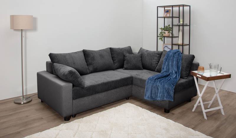 COLLECTION AB Ecksofa "Parma L-Form" mit Schlaffunktion und Bettkasten, inklusive Kissen, Bonellfederkern von Collection Ab