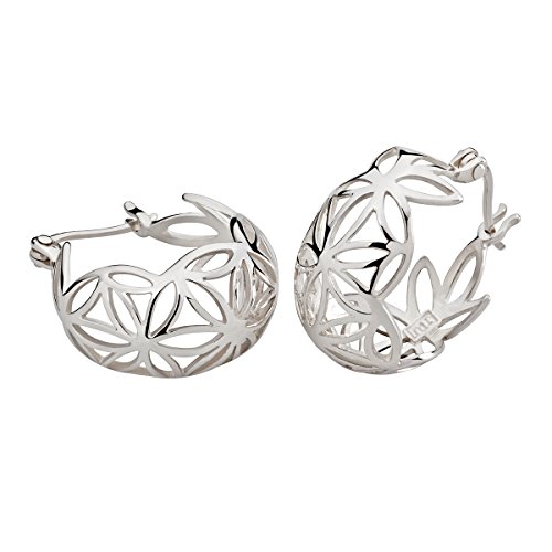 BLUME DES LEBENS/CREOLEN | hochwertige Ohrringe | Echter handgearbeiteter 925 Silberschmuck für Damen o. Herren von Collection Inner Light