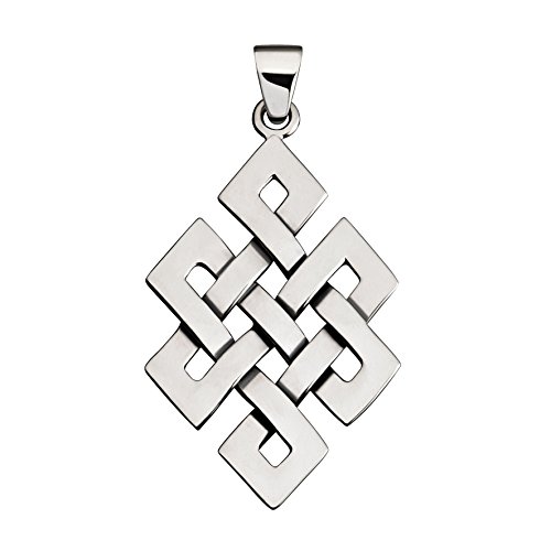 Collection Inner Light GLÜCKSKNOTEN | buddhistisches Symbol | Anhänger für Hals-Kette o. Schlüsselanhänger | handgearbeiteter 925 Silberschmuck für Damen o. Herren | als Geschenk von Collection Inner Light