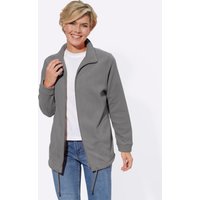 Witt Damen Fleecejacke Kordeldurchzug am Saum, grau von Witt