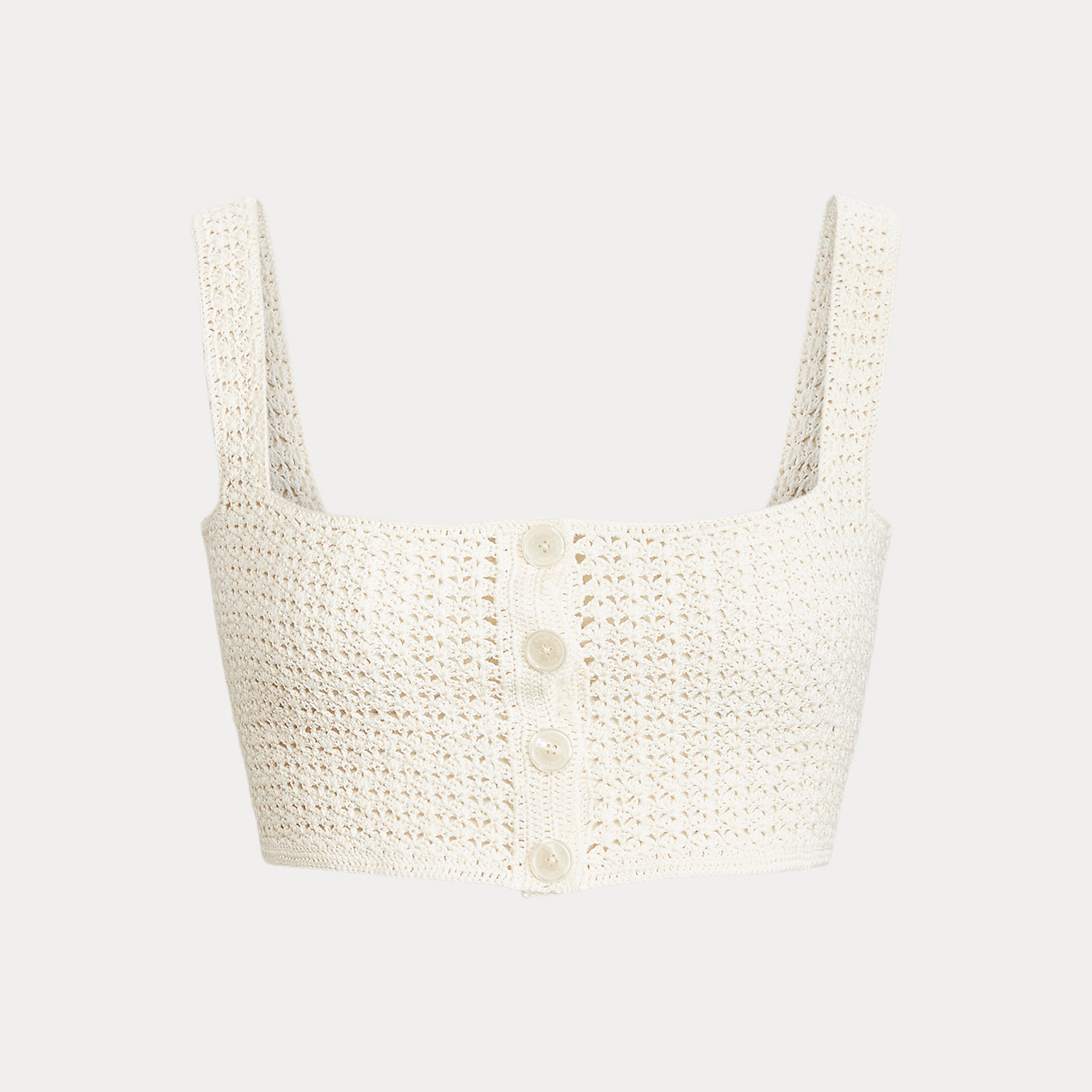 Ärmelloser, gehäkelter Seidenpullover von Collection