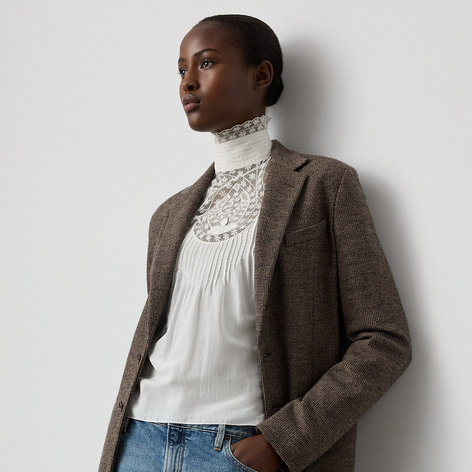 Fein gemusterte Wolljacke Hailey von Collection