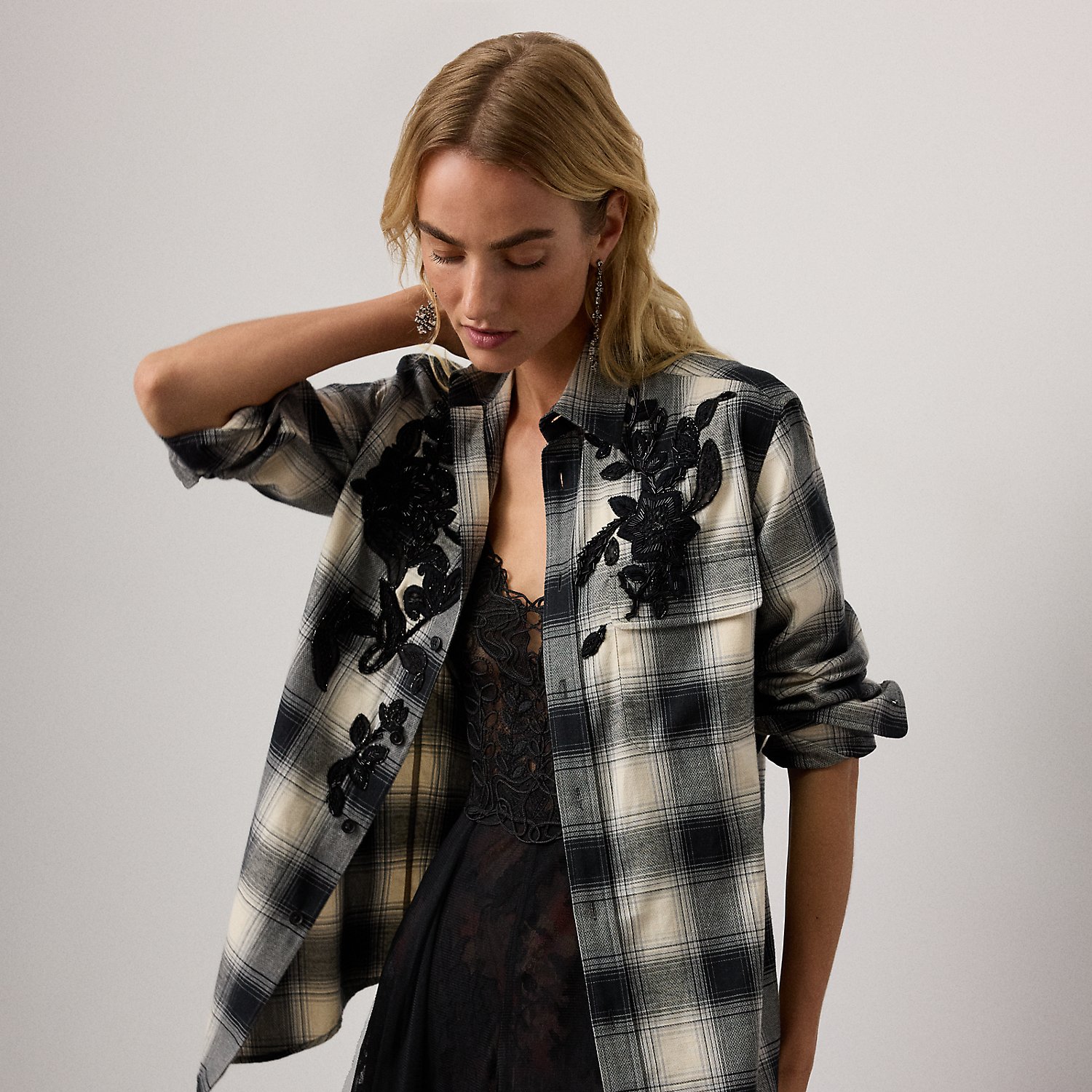 Flanell-Karohemd Leeann mit Verzierung von Collection