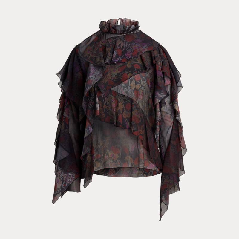 Geblümte Chiffonbluse Ilene mit Rüschen von Collection