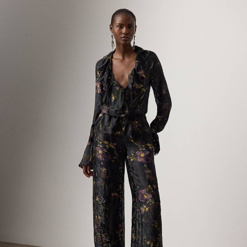 Geblümter Devoré-Satin-Jumpsuit Carol von Collection