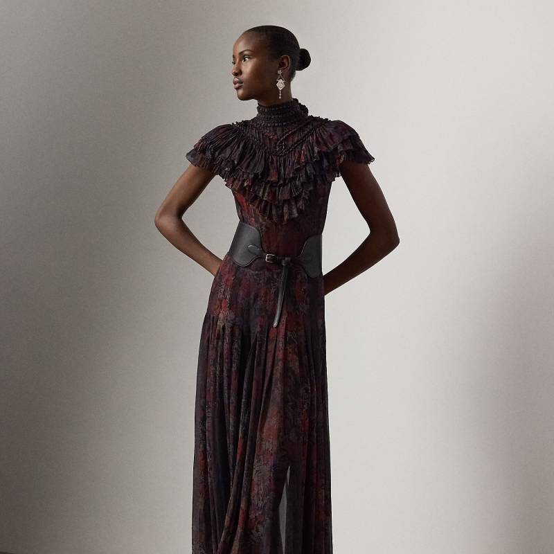 Geblümtes Chiffon-Abendkleid Cressida von Collection