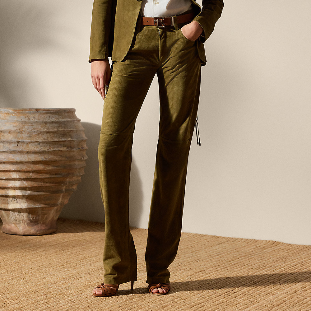 Hose Scottie aus perforiertem Wildleder von Collection