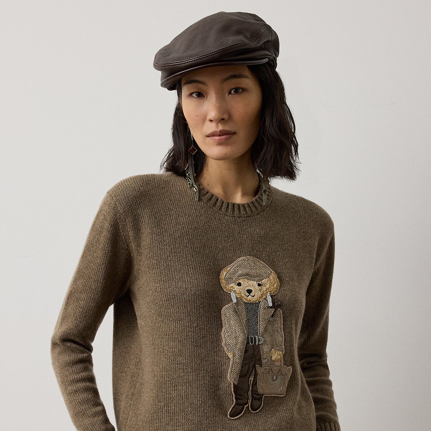 Kaschmirpullover mit Fall Polo Bear von Collection