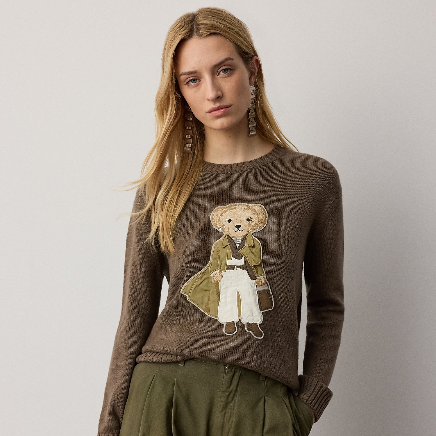 Kaschmirpullover mit Pre-Fall Polo Bear von Collection