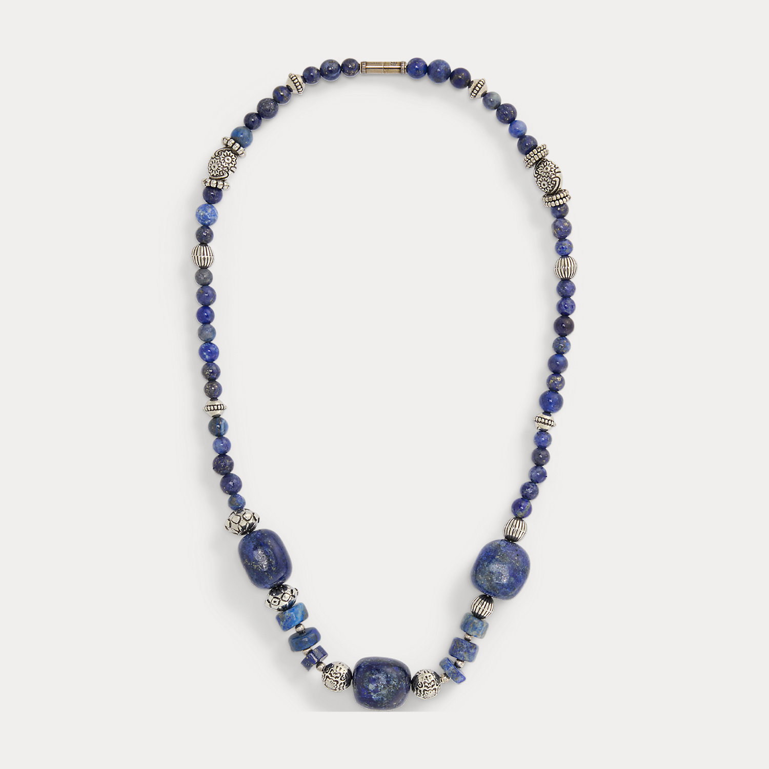 Kurze Perlenkette in Blautönen von Collection