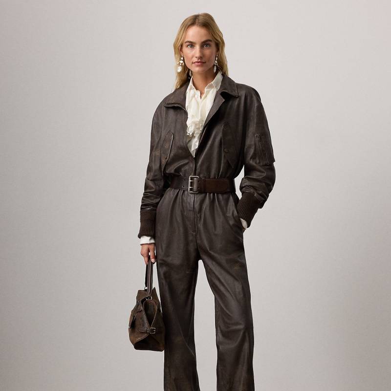 Lammleder-Jumpsuit Vaughn in Used-Optik von Collection