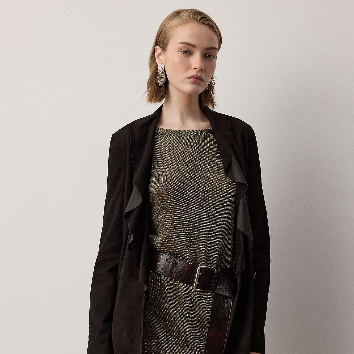 Lammwildlederjacke Heddie mit Rüschen von Collection