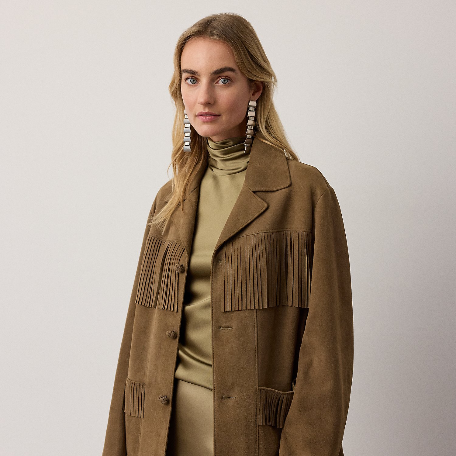 Lammwildlederjacke Perce mit Fransen von Collection