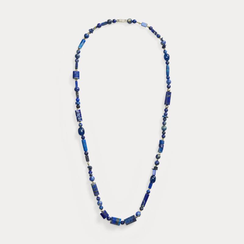 Lange blaufarbige Perlenkette von Collection