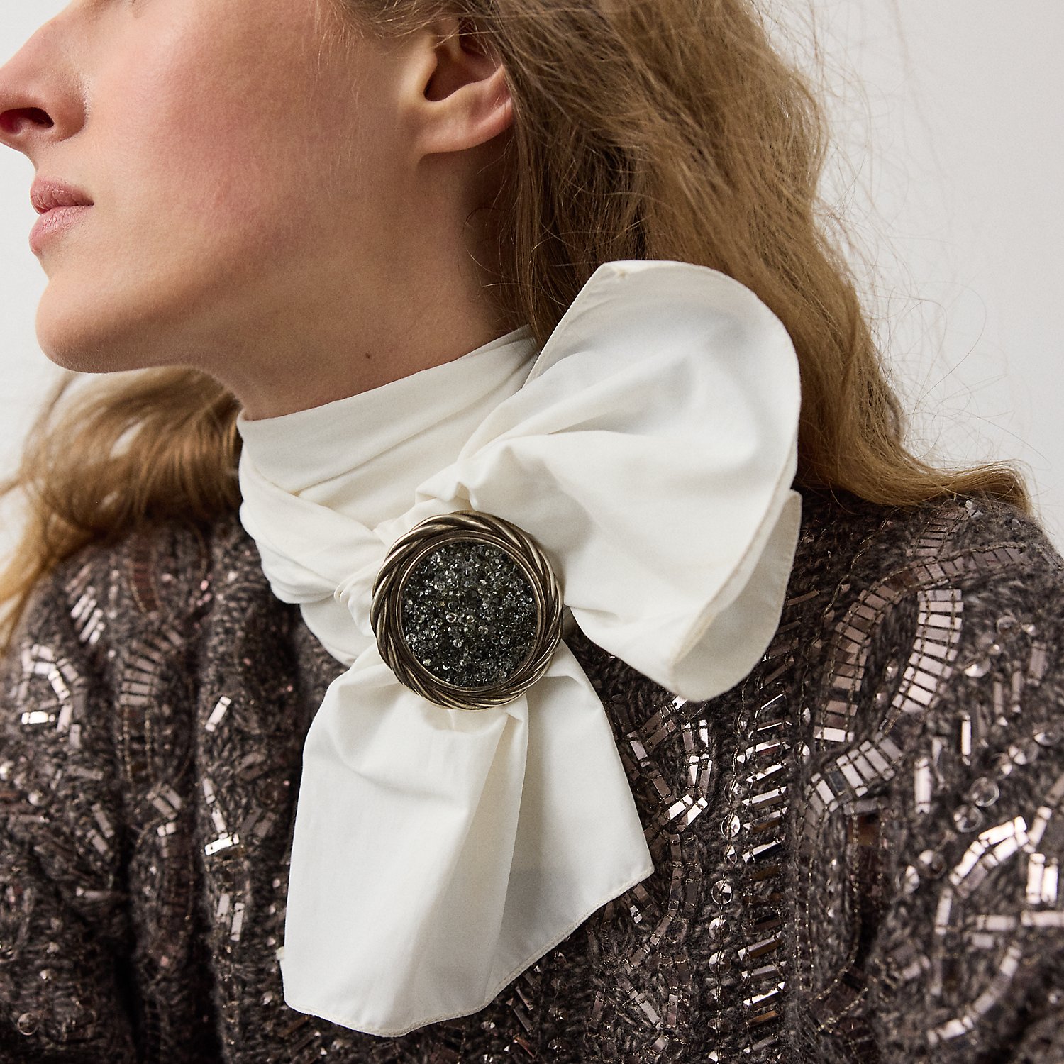 Pyrit-Brosche in Antik-Optik von Collection