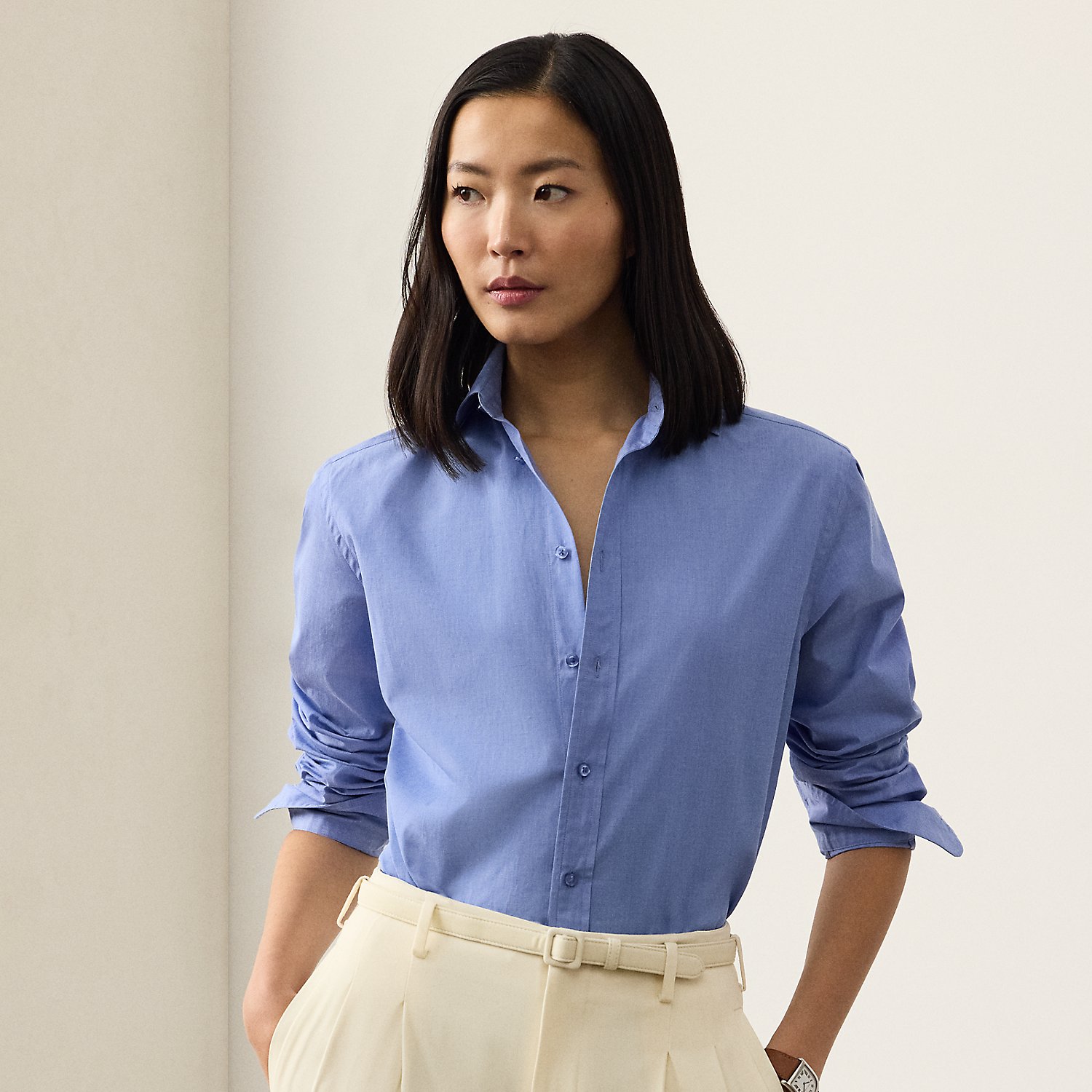 Relaxed-Fit Fil-à-Fil-Hemd Adrien von Collection