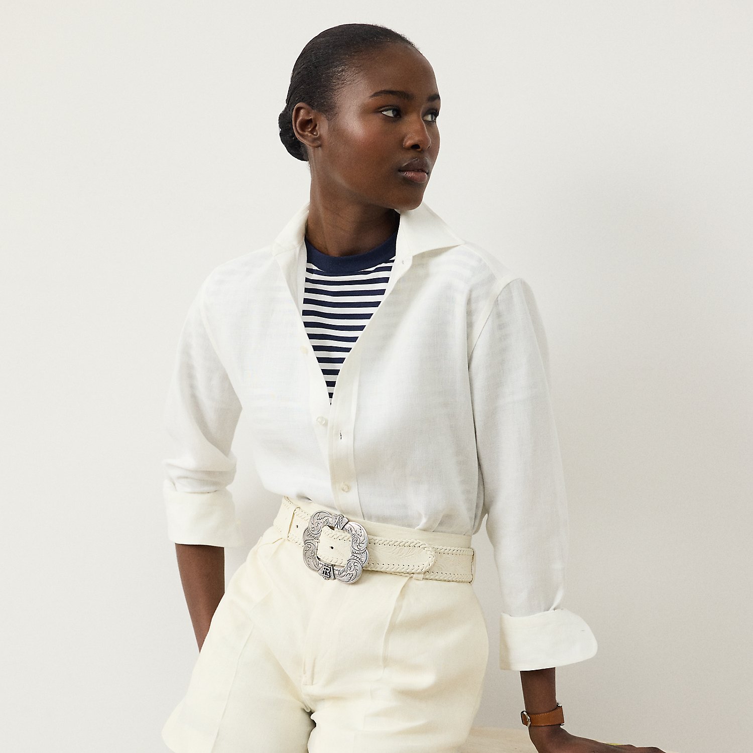 Relaxed-Fit Leinenhemd Adrien von Collection