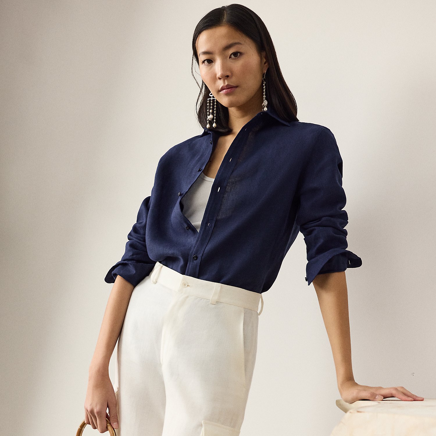 Relaxed-Fit Leinenhemd Adrien von Collection