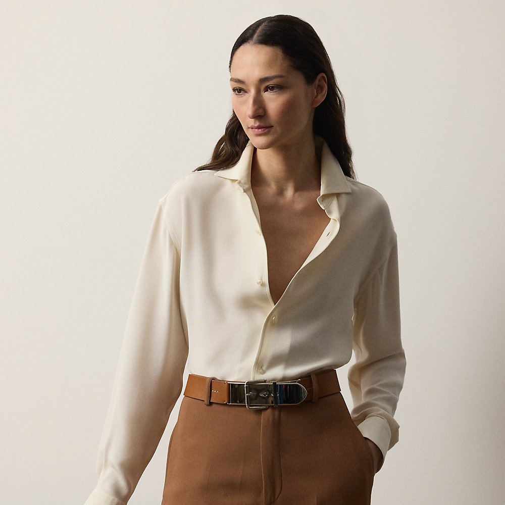 Relaxed-Fit Seiden-Marocain-Caprihemd Relaxed-Fit Seiden-Marocain-Caprihemd von Collection