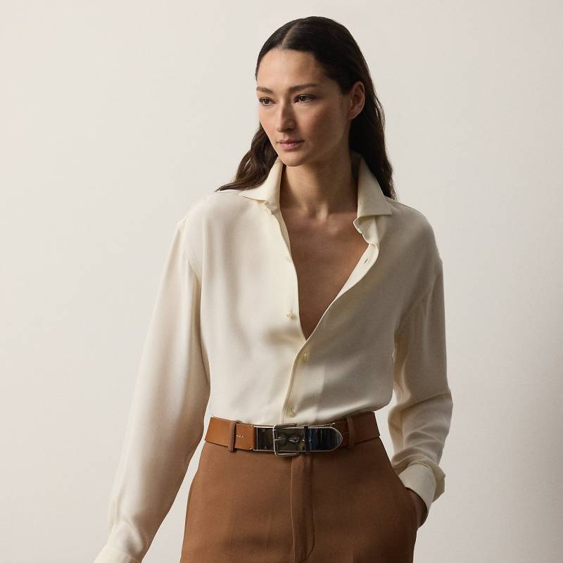 Relaxed-Fit Seiden-Marocain-Caprihemd von Collection