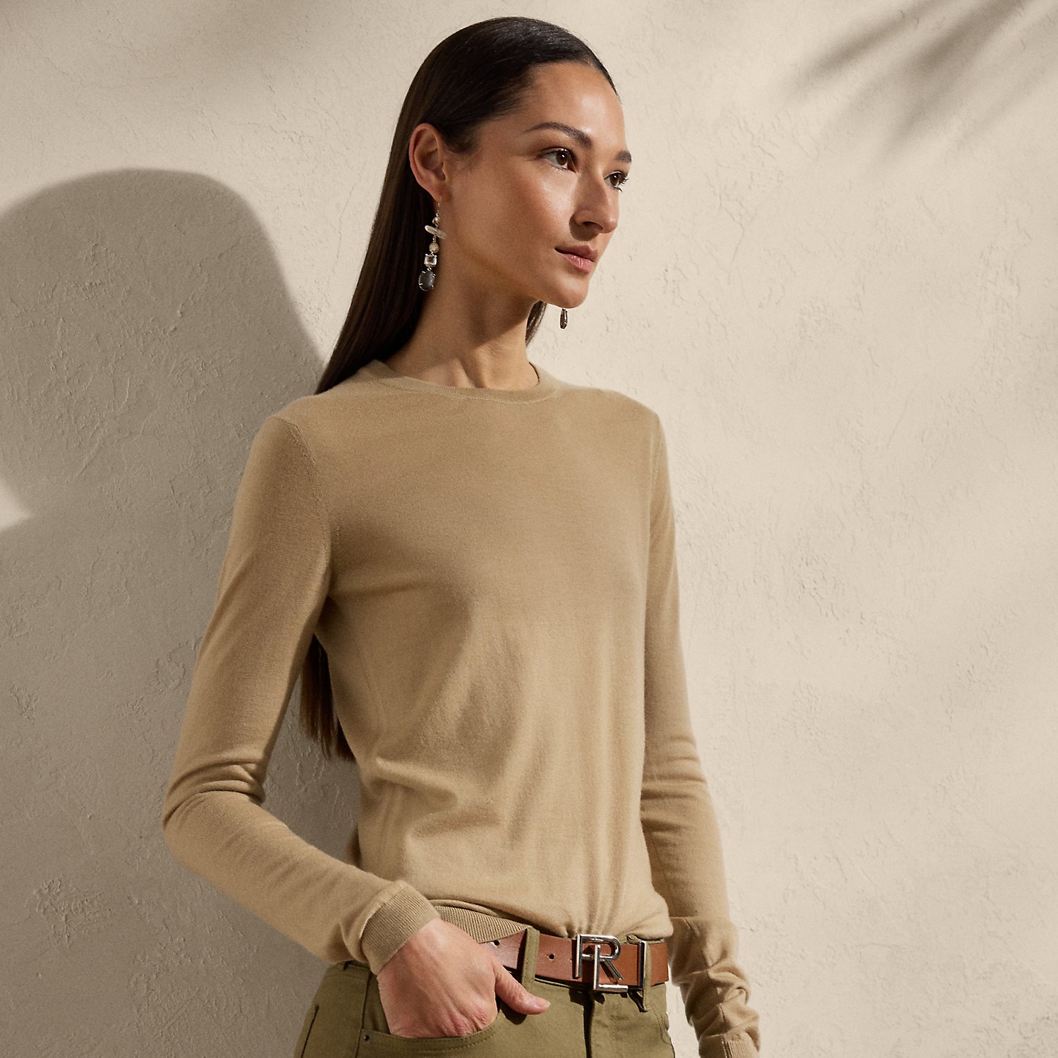 Rundhalspullover aus Kaschmir von Collection