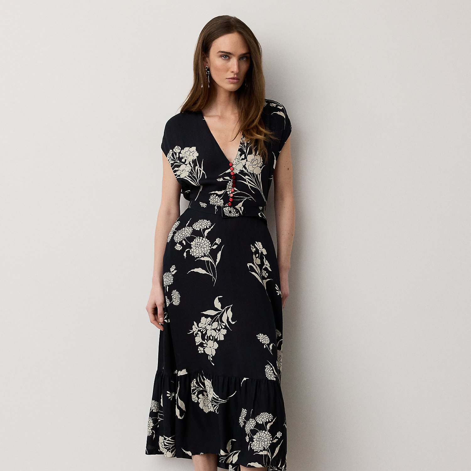 Satinkleid Damian mit Blumenmuster von Collection