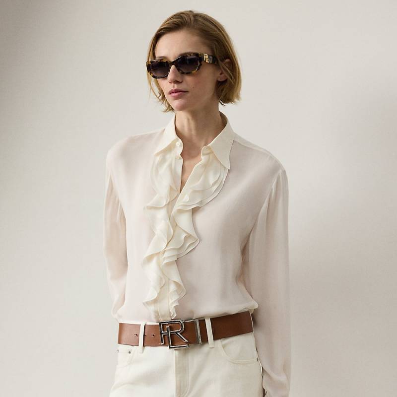 Seidenbluse Addison mit Rüschenbesatz von Collection