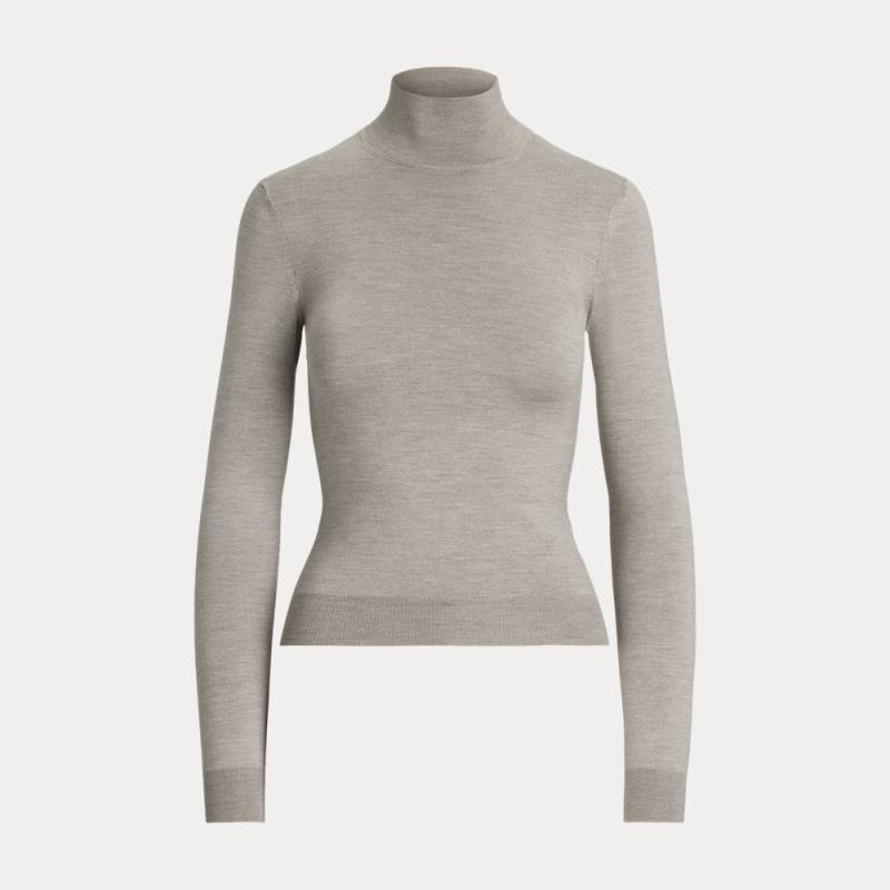 Seidenjersey-Pullover mit Halbrollkragen von Collection