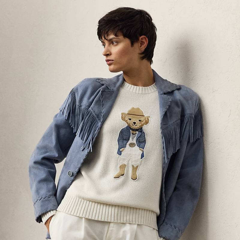 Seidenpullover mit Hamptons Polo Bear von Collection