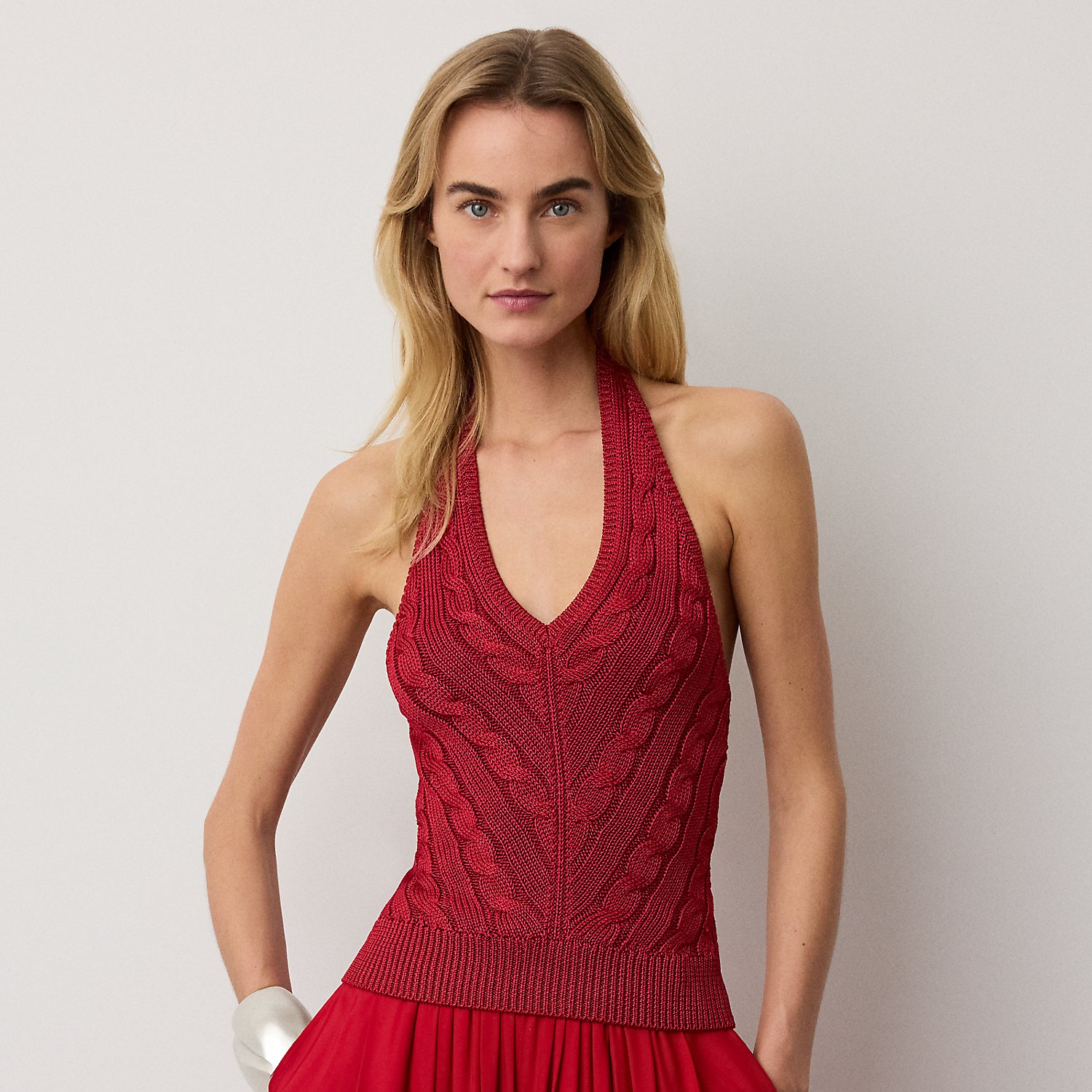 Seidenpullover mit Neckholder-Ausschnitt von Collection