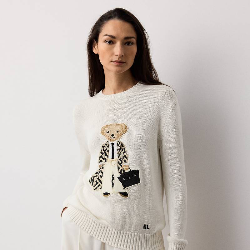 Seidenpullover mit Spring Polo Bear von Collection