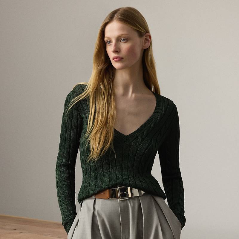 Seidenpullover mit Zopfmuster von Collection