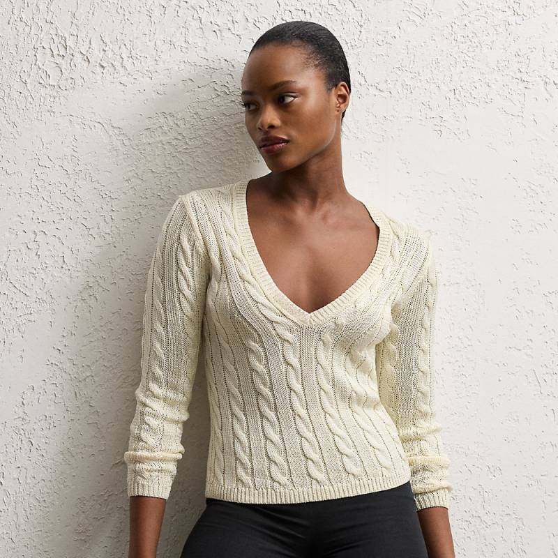 Seidenpullover mit Zopfmuster von Collection