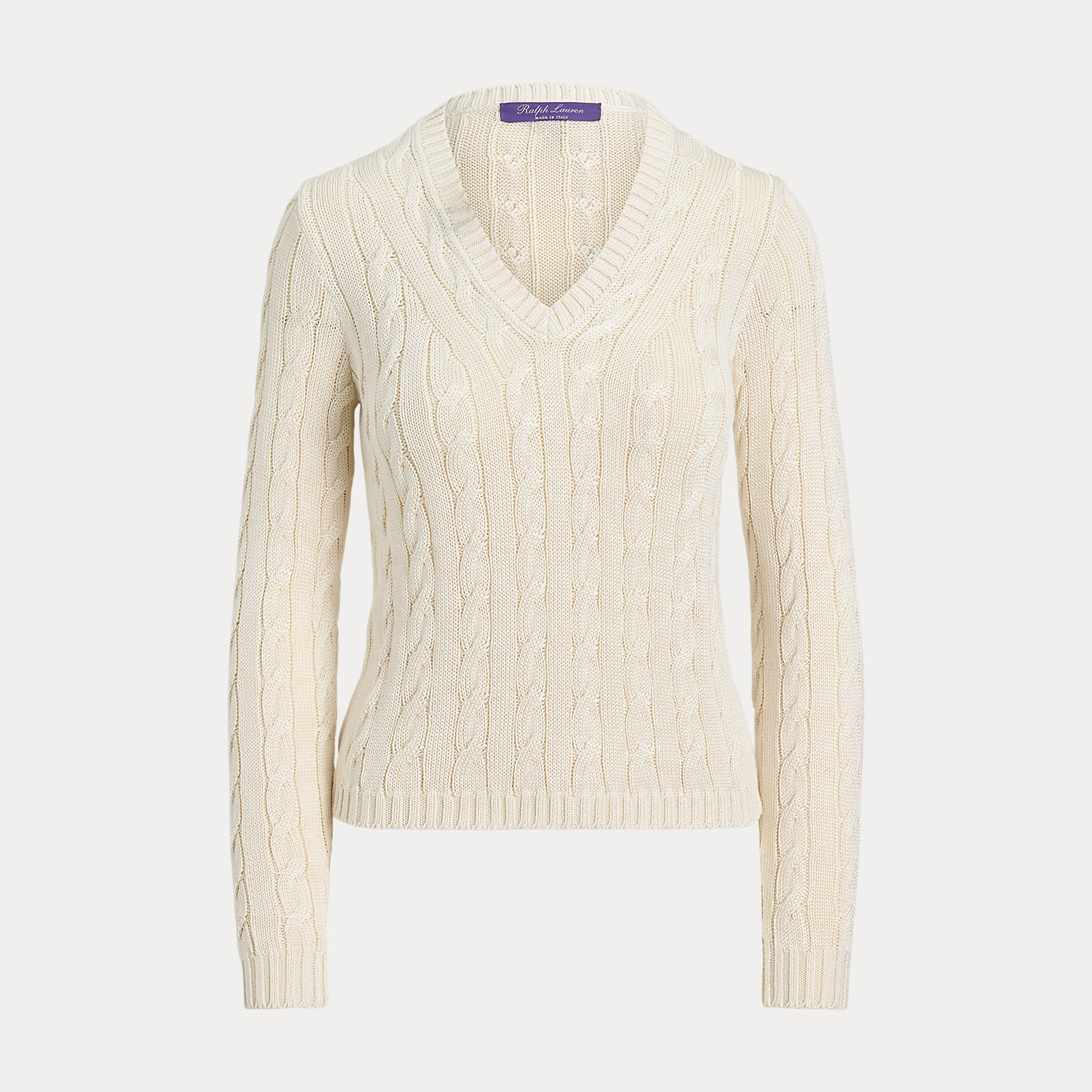 Seidenpullover mit Zopfmuster von Collection