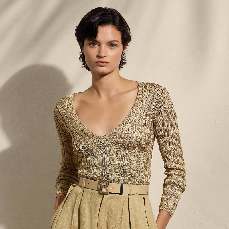 Seidenpullover mit Zopfmuster Seidenpullover mit Zopfmuster von Collection