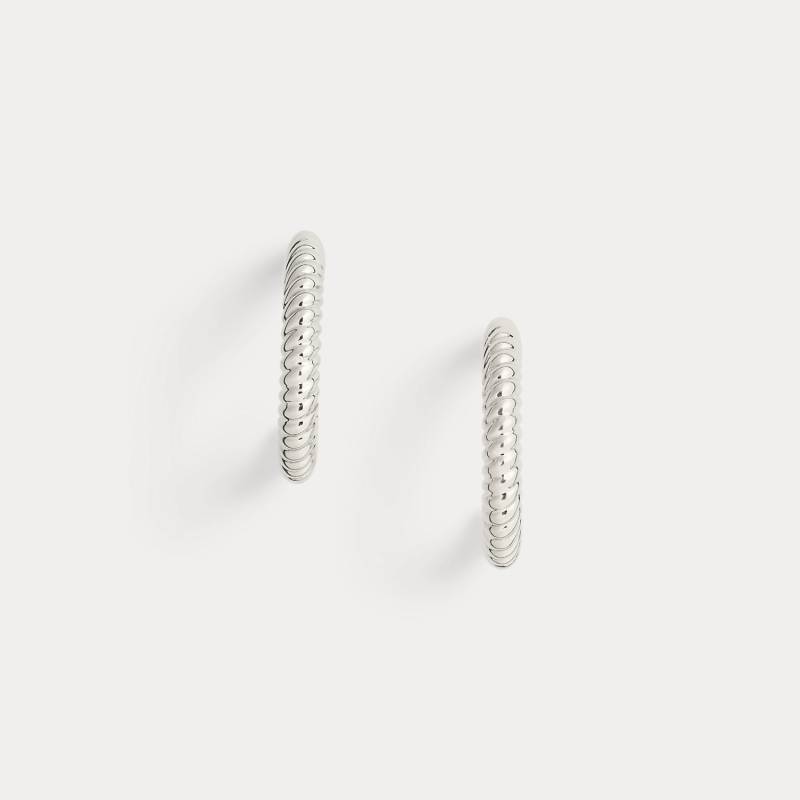 Silberfarbene Seil-Creolen von Collection