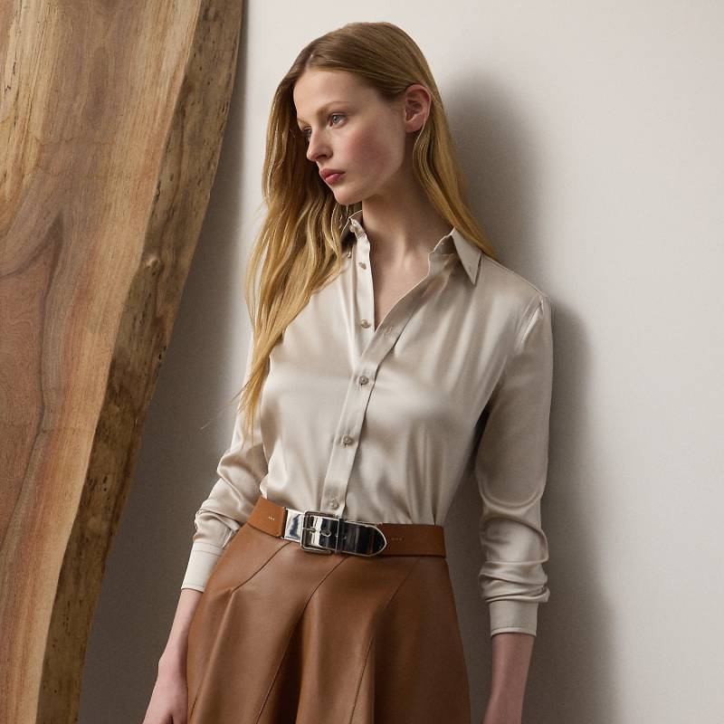 Straight-Fit Hemd Cameron aus Seide von Collection