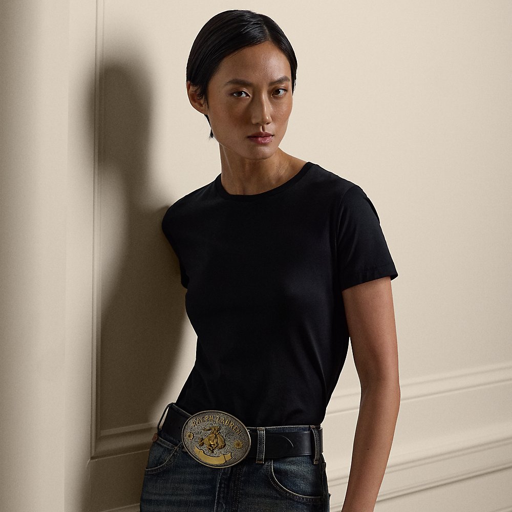 Rundhals-T-Shirt aus Baumwolle von Collection