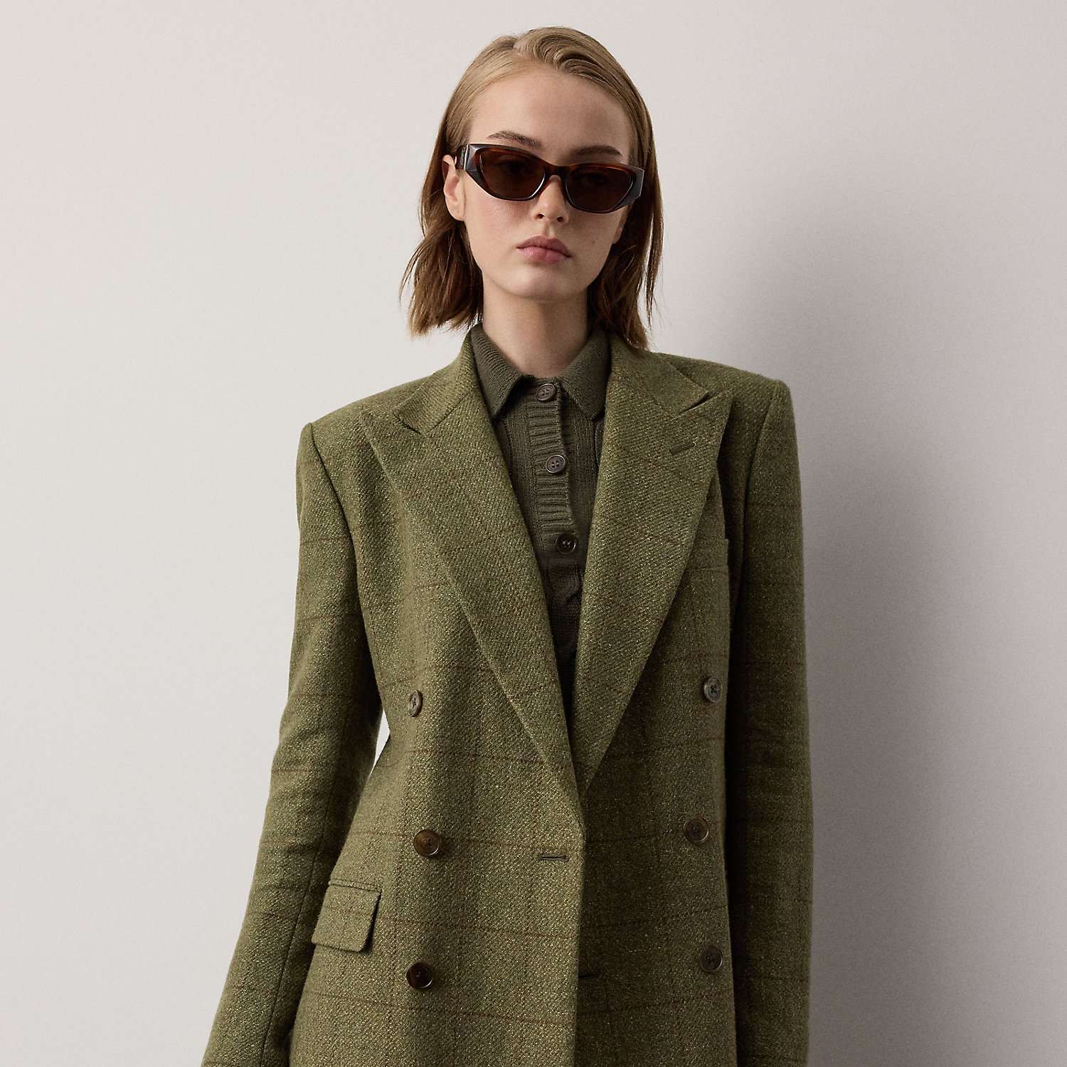 Tweedjacke Ramona mit Windowpane-Karo von Collection