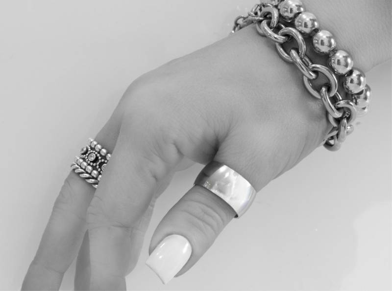 Breiter Edelstahl-Daumenring Hochglanzpolierte Unisex-Band Breiter Edelstahl-Daumenring Hochglanzpolierte Unisex-Band von CollectionsJewellery