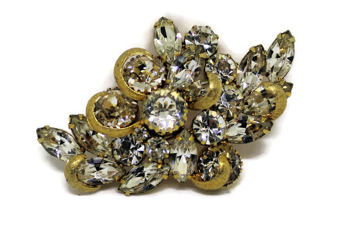 Kramer Strass Brosche Vintage 1950Er Jahre 50Er Brautschmuck Kramer Strass Brosche Vintage 1950Er Jahre 50Er Brautschmuck von CollectionsbyAnn