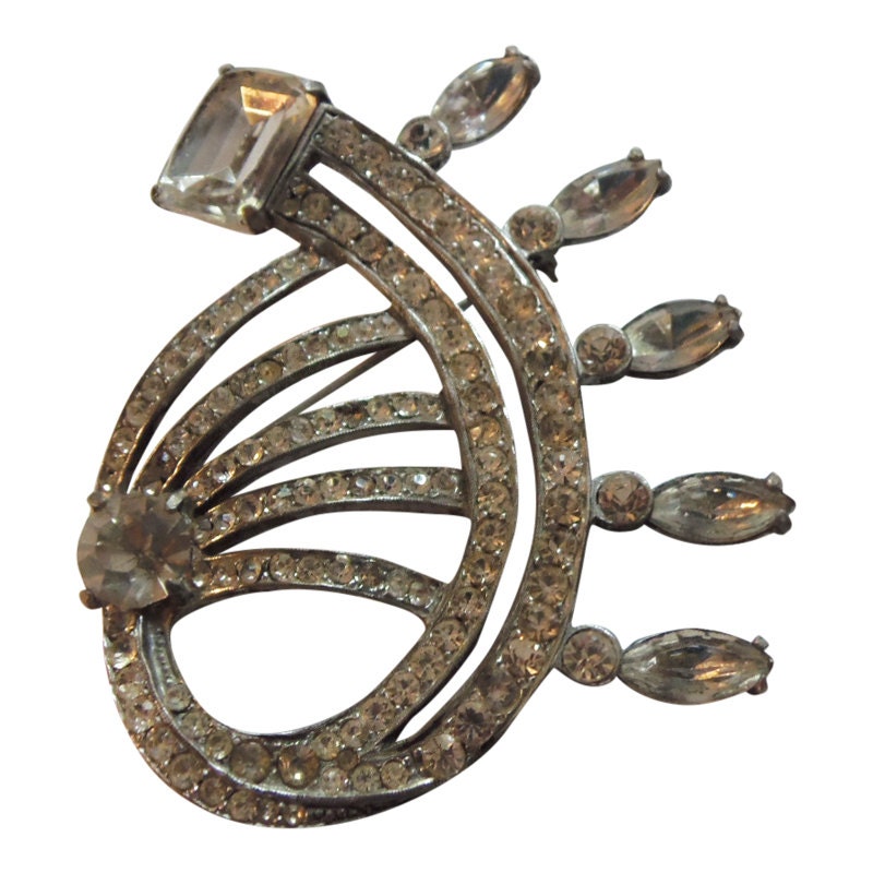 Vintage 1930Er Jahre Strass-Brosche Braut Anstecknadel Vintage 1930Er Jahre Strass-Brosche Braut Anstecknadel von CollectionsbyAnn