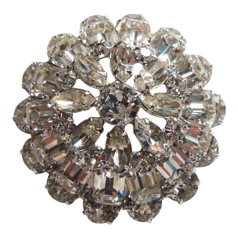 Vintage Eisenberg Strass Brosche 1950Er Jahre Anstecknadel von CollectionsbyAnn